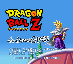 Dragon Ball Z - La Legende Saien (France) Title Screen